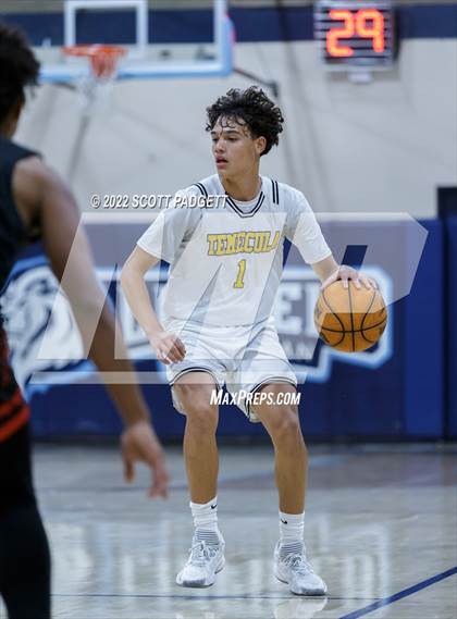 Thumbnail 2 in Temecula Valley vs. Hemet (Linfield Christian Caged Classic) photogallery.