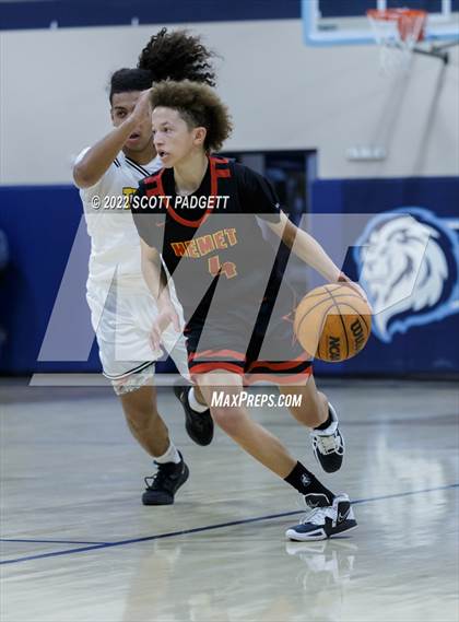 Thumbnail 3 in Temecula Valley vs. Hemet (Linfield Christian Caged Classic) photogallery.