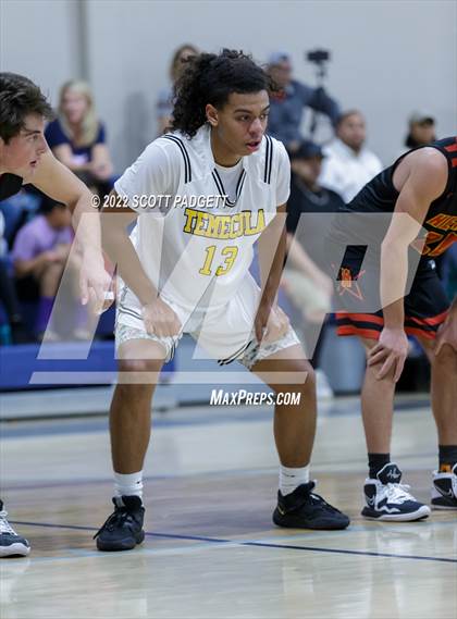 Thumbnail 3 in Temecula Valley vs. Hemet (Linfield Christian Caged Classic) photogallery.