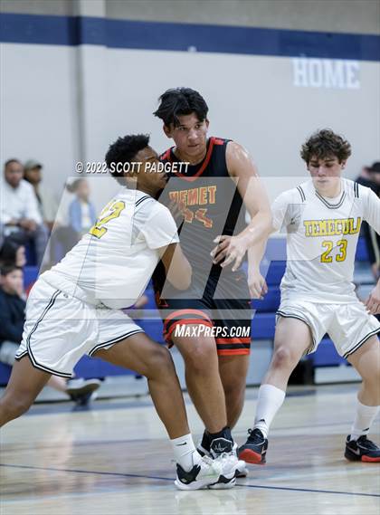 Thumbnail 3 in Temecula Valley vs. Hemet (Linfield Christian Caged Classic) photogallery.