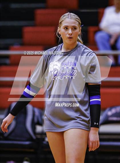 Thumbnail 3 in Hardin vs Warren (UIL Volleyball 3A DII Bi-District) photogallery.