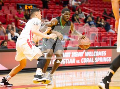 Thumbnail 2 in Coral Springs vs. Miami Christian (HoopHall Miami Invitational) photogallery.