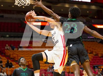 Thumbnail 3 in Coral Springs vs. Miami Christian (HoopHall Miami Invitational) photogallery.