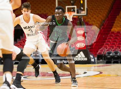 Thumbnail 1 in Coral Springs vs. Miami Christian (HoopHall Miami Invitational) photogallery.
