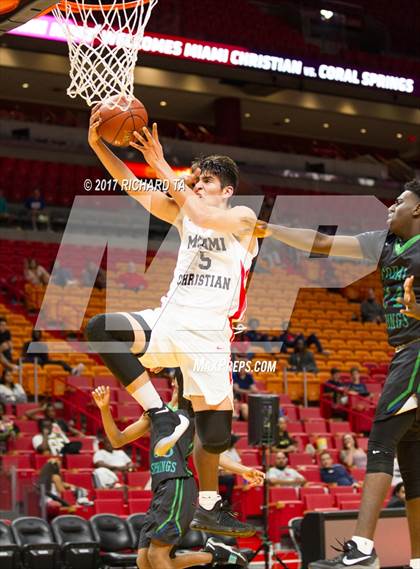 Thumbnail 3 in Coral Springs vs. Miami Christian (HoopHall Miami Invitational) photogallery.