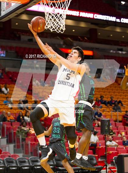 Thumbnail 1 in Coral Springs vs. Miami Christian (HoopHall Miami Invitational) photogallery.