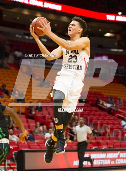 Thumbnail 3 in Coral Springs vs. Miami Christian (HoopHall Miami Invitational) photogallery.