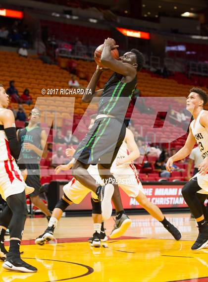 Thumbnail 2 in Coral Springs vs. Miami Christian (HoopHall Miami Invitational) photogallery.