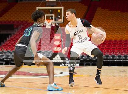 Thumbnail 1 in Coral Springs vs. Miami Christian (HoopHall Miami Invitational) photogallery.
