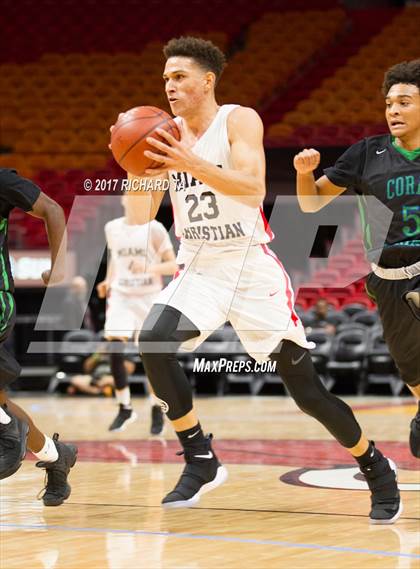 Thumbnail 3 in Coral Springs vs. Miami Christian (HoopHall Miami Invitational) photogallery.