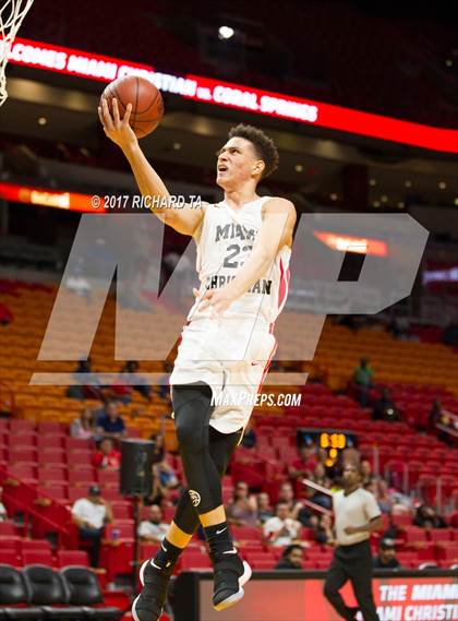 Thumbnail 1 in Coral Springs vs. Miami Christian (HoopHall Miami Invitational) photogallery.