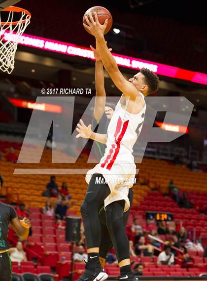 Thumbnail 2 in Coral Springs vs. Miami Christian (HoopHall Miami Invitational) photogallery.