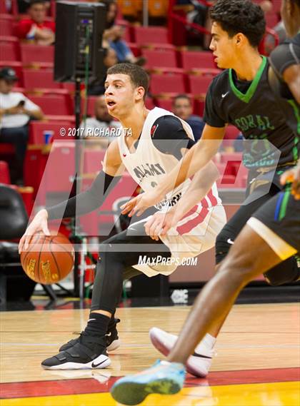Thumbnail 3 in Coral Springs vs. Miami Christian (HoopHall Miami Invitational) photogallery.