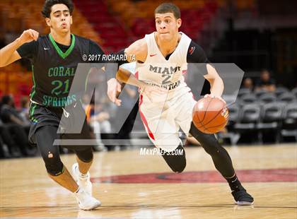 Thumbnail 3 in Coral Springs vs. Miami Christian (HoopHall Miami Invitational) photogallery.