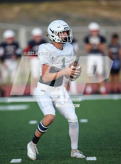 Thumbnail 3 in Trinity Christian vs Dallas HSAA (scrimmage) photogallery.