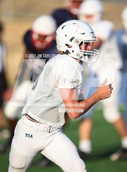 Thumbnail 1 in Trinity Christian vs Dallas HSAA (scrimmage) photogallery.