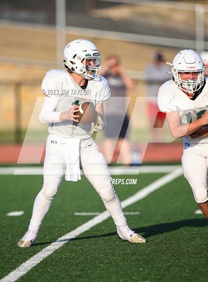 Thumbnail 3 in Trinity Christian vs Dallas HSAA (scrimmage) photogallery.