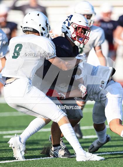 Thumbnail 2 in Trinity Christian vs Dallas HSAA (scrimmage) photogallery.
