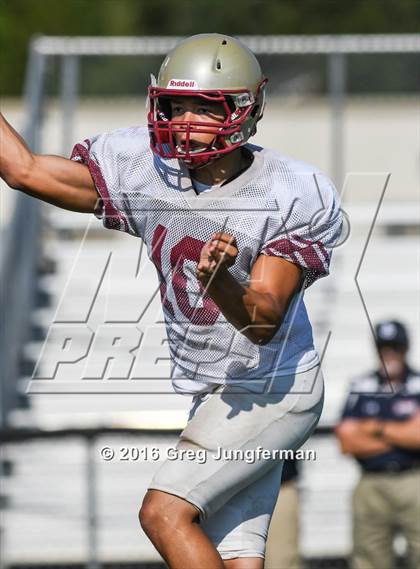 Thumbnail 3 in Justin-Siena @ Cardinal Newman (Scrimmage) photogallery.