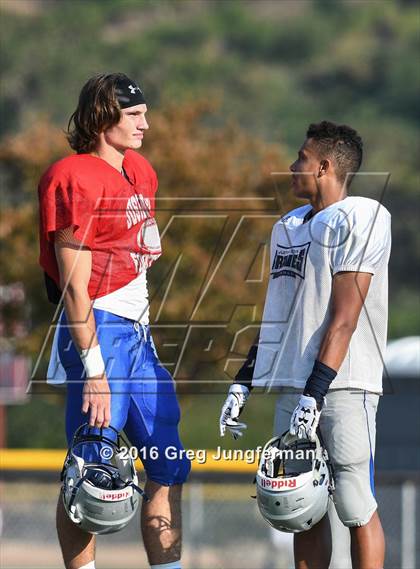 Thumbnail 2 in Justin-Siena @ Cardinal Newman (Scrimmage) photogallery.