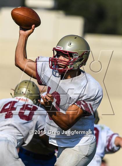 Thumbnail 2 in Justin-Siena @ Cardinal Newman (Scrimmage) photogallery.