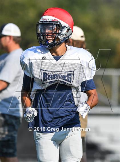 Thumbnail 1 in Justin-Siena @ Cardinal Newman (Scrimmage) photogallery.