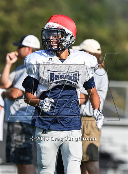 Thumbnail 3 in Justin-Siena @ Cardinal Newman (Scrimmage) photogallery.