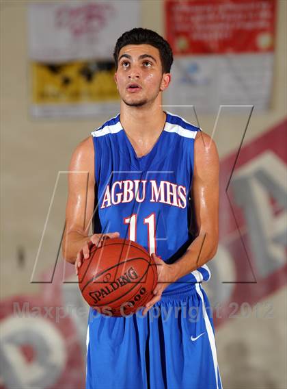 Thumbnail 2 in Pasadena vs AGBU (Rose City Roundball Classic) photogallery.