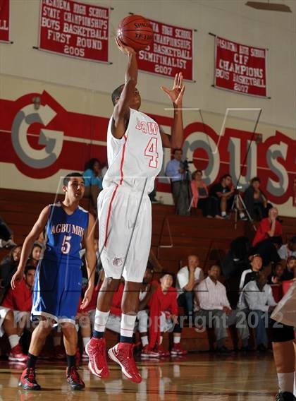 Thumbnail 2 in Pasadena vs AGBU (Rose City Roundball Classic) photogallery.