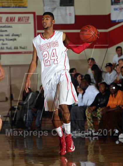 Thumbnail 2 in Pasadena vs AGBU (Rose City Roundball Classic) photogallery.