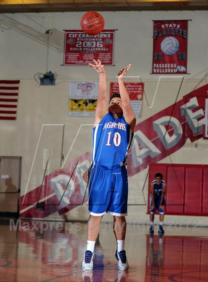 Thumbnail 1 in Pasadena vs AGBU (Rose City Roundball Classic) photogallery.
