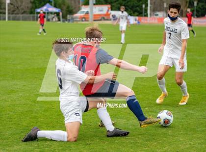 Thumbnail 3 in Pine Lake Preparatory vs. Franklin Academy (1 of 3 - NCHSAA 1A Final - the Game - Regulation) photogallery.