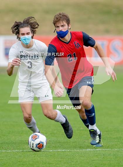 Thumbnail 2 in Pine Lake Preparatory vs. Franklin Academy (1 of 3 - NCHSAA 1A Final - the Game - Regulation) photogallery.