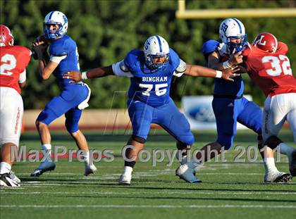 Thumbnail 1 in Bingham vs. Orange Lutheran (Mission Viejo Football Classic) photogallery.