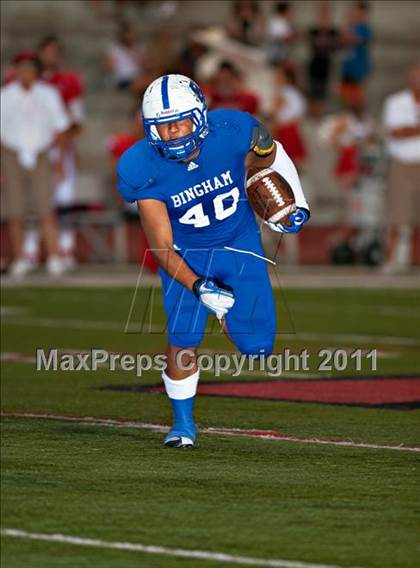 Thumbnail 1 in Bingham vs. Orange Lutheran (Mission Viejo Football Classic) photogallery.