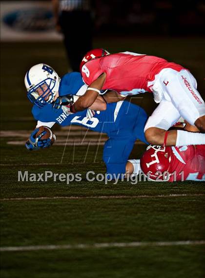 Thumbnail 2 in Bingham vs. Orange Lutheran (Mission Viejo Football Classic) photogallery.
