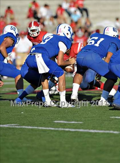 Thumbnail 1 in Bingham vs. Orange Lutheran (Mission Viejo Football Classic) photogallery.