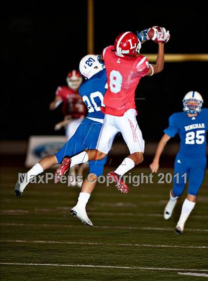 Thumbnail 1 in Bingham vs. Orange Lutheran (Mission Viejo Football Classic) photogallery.