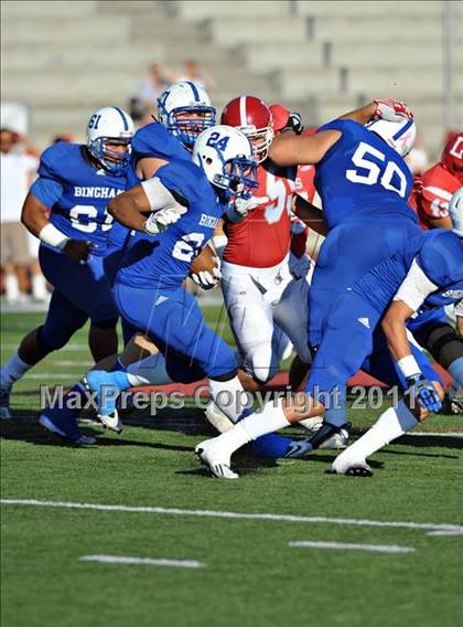 Thumbnail 3 in Bingham vs. Orange Lutheran (Mission Viejo Football Classic) photogallery.