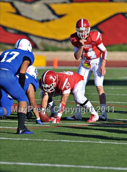 Thumbnail 2 in Bingham vs. Orange Lutheran (Mission Viejo Football Classic) photogallery.