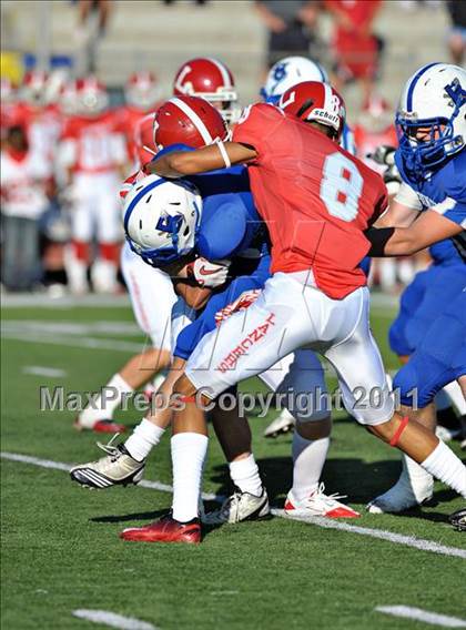 Thumbnail 1 in Bingham vs. Orange Lutheran (Mission Viejo Football Classic) photogallery.