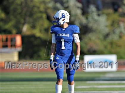 Thumbnail 1 in Bingham vs. Orange Lutheran (Mission Viejo Football Classic) photogallery.
