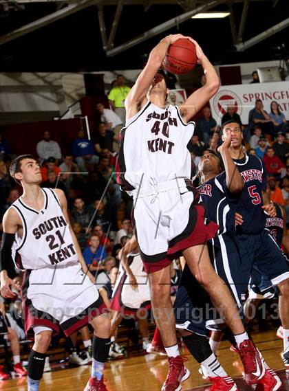 Thumbnail 2 in Brewster Academy vs. South Kent (Spalding Hoophall Classic) photogallery.