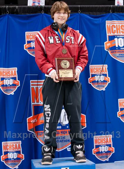 Thumbnail 1 in NCHSAA State 2A Boys Wrestling Championships (Finals)  photogallery.