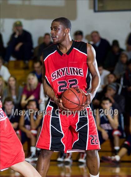 Thumbnail 3 in Modesto Christian vs. Skyline  (Modesto Christian Holiday Hoops) photogallery.