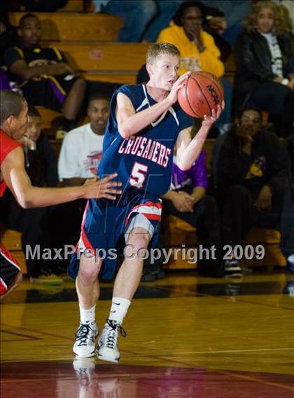 Thumbnail 2 in Modesto Christian vs. Skyline  (Modesto Christian Holiday Hoops) photogallery.