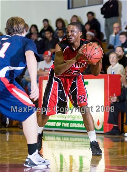 Thumbnail 1 in Modesto Christian vs. Skyline  (Modesto Christian Holiday Hoops) photogallery.