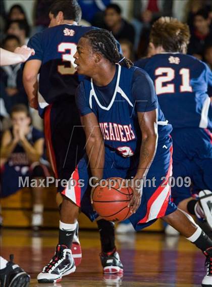 Thumbnail 2 in Modesto Christian vs. Skyline  (Modesto Christian Holiday Hoops) photogallery.
