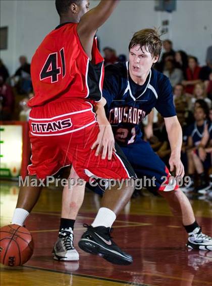 Thumbnail 2 in Modesto Christian vs. Skyline  (Modesto Christian Holiday Hoops) photogallery.