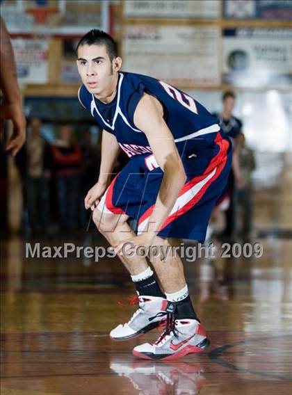 Thumbnail 1 in Modesto Christian vs. Skyline  (Modesto Christian Holiday Hoops) photogallery.